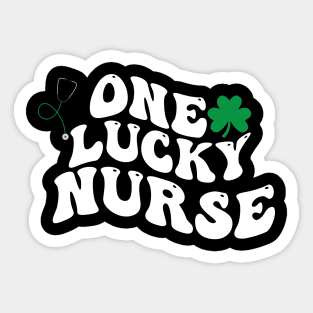 One Lucky Nurse St Patrick's Day Sticker